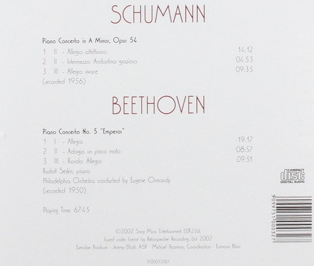 Amazon.co.jp: Beethoven: Piano Concerto No.5, Schumann